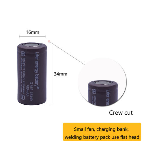 Liter Energy Battery 4pcs Li-ion Rcr 123 3.7v 16340 780mah Rechargeable Lithium Battery