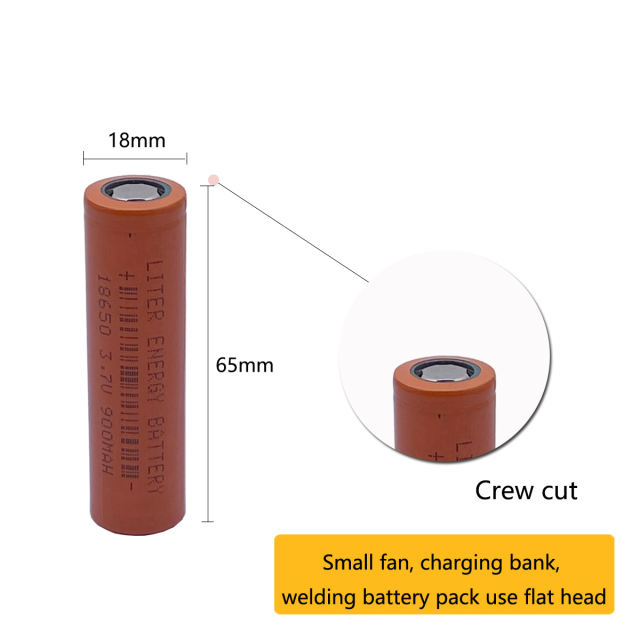 18650 Battery High Quality 900mAh 3.7V 18650 Li-ion Batteries Rechargeable Battery for Flashlight Torch