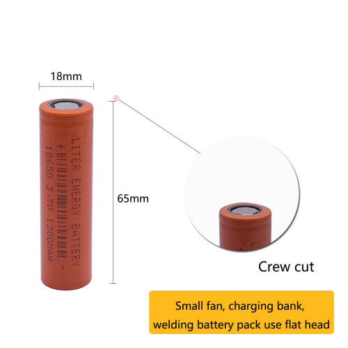 18650 Battery High Quality 1200mAh 3.7V 18650 Li-ion Batteries Rechargeable Battery for Flashlight Torch