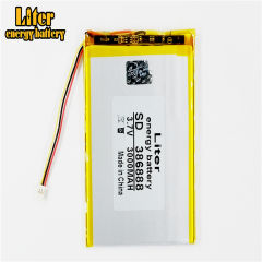 3 thread 386888 3.7V 3000MAH Polymer Li-ion Battery for book Onyx Buks James Cook Boox E-Book Onyx Darwin 4