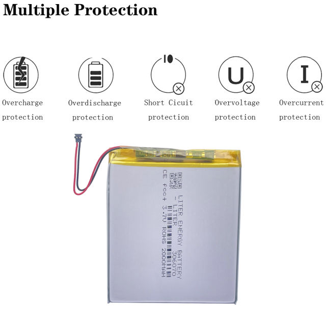 Original Connector 3.7v 306070 2000mAh Battery For PocketBook 626 615 627 Touch Lux 3 626Plus 632