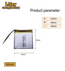 404545 3.7V 800MAH Polymer lithium ion / Li-ion battery for TOY,POWER BANK,GPS,mp3,mp4,cell phone,speaker