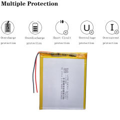 lithium ion rechargable battery 356587 3000mAh For Wexlerbook T7004 Mp3 GPS PSP phone PAD MID DVD Power bank