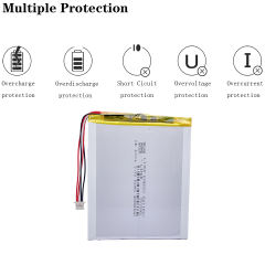 357595 3.7v 4000mah Liter energy battery  Lithium Polymer Battery For Pda Tablet Pcs Digital Products with 1.0MM 5pin connector