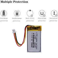 3.7V 300mAh 402035 Lithium Polymer LiPo battery with JST for Handheld GPS Mp3 Bluetooth Xiaomi Yi smart dash camera DVR