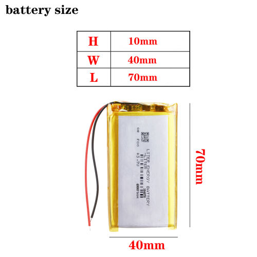 3.7V 4000mAH 104070 Liter energy battery Polymer lithium ion / Li-ion battery for tablet pc BANK GPS mp3 mp4