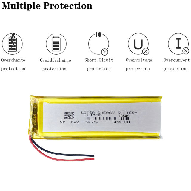 Polymer lithium battery 3.7V 103395 3700mAh mobile power LED instrument flat-panel universal