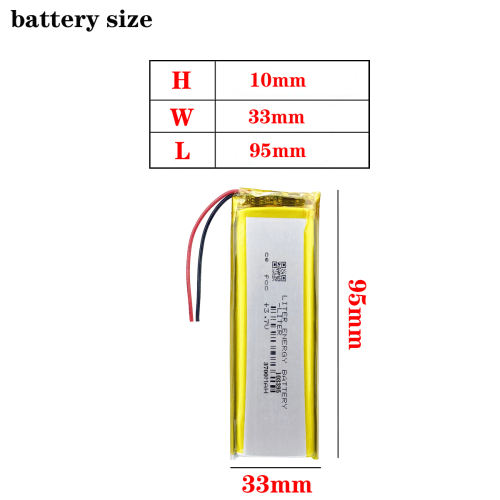 Polymer lithium battery 3.7V 103395 3700mAh mobile power LED instrument flat-panel universal