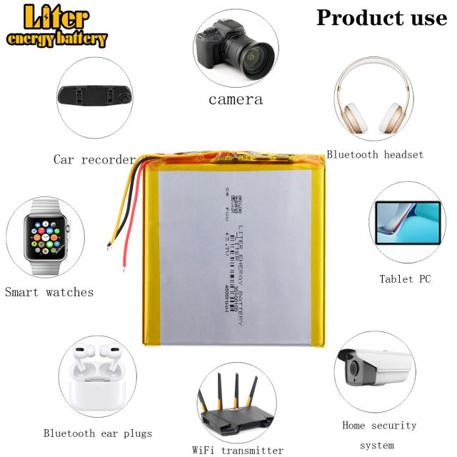 3 line 3.7V,4500mAH 35100105 Liter energy battery (polymer lithium ion battery) Li-ion battery for tablet pc 7 inch 8 inch 9inch