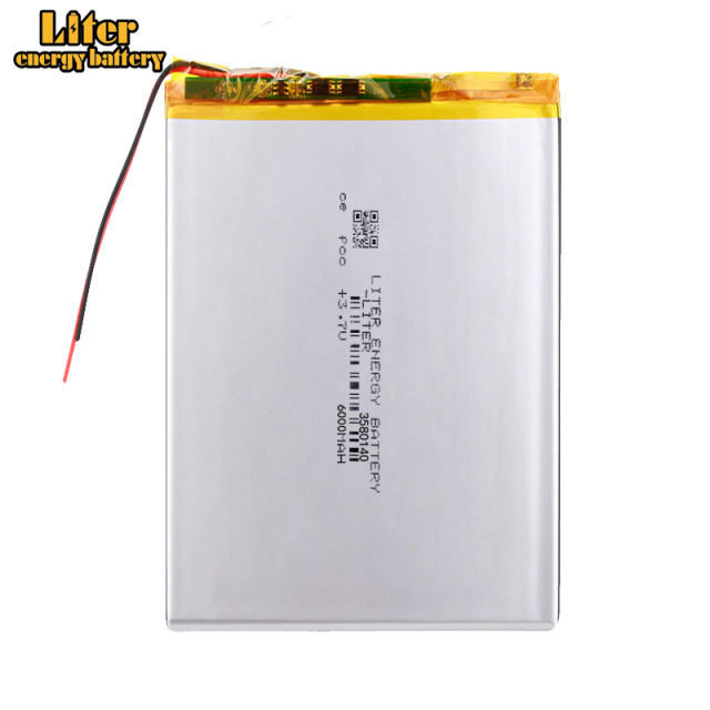 3580140  bom qulity 3.7v 6000mah BIHUADE li-ion para v88, v971 m9 , tablet pc