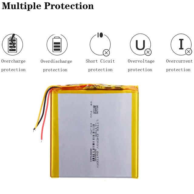 3 line 3.7V,4500mAH 35100105 Liter energy battery (polymer lithium ion battery) Li-ion battery for tablet pc 7 inch 8 inch 9inch
