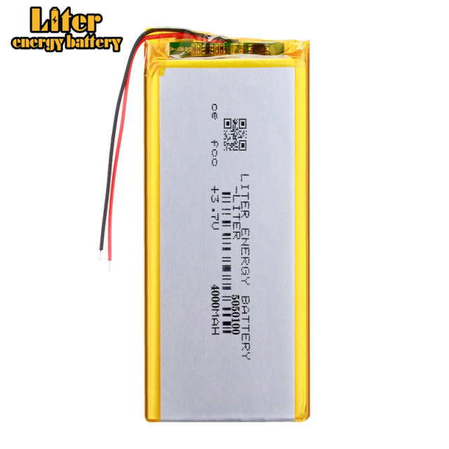 3.7V polymer lithium battery 5050100 4000mAh BIHUADE Rechargeable Li-ion Cell Rechargeable For MP4 MP5 DVD Tablet