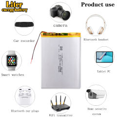 3.7v 6000mah 3580140 Liter energy battery  li-ion para v88,  v971 m9 tablet pc