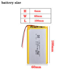 5000mAh 3.7V 6060100 Liter energy battery  Lithium Polymer Battery For MP4 MP5 Tablet DVD MID Digital Product