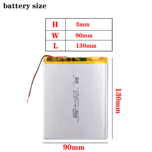 3090130 3.7V lithium Tablet polymer battery 5000mAh For DIY mobile emergency power charging treasure Tablet PC battery