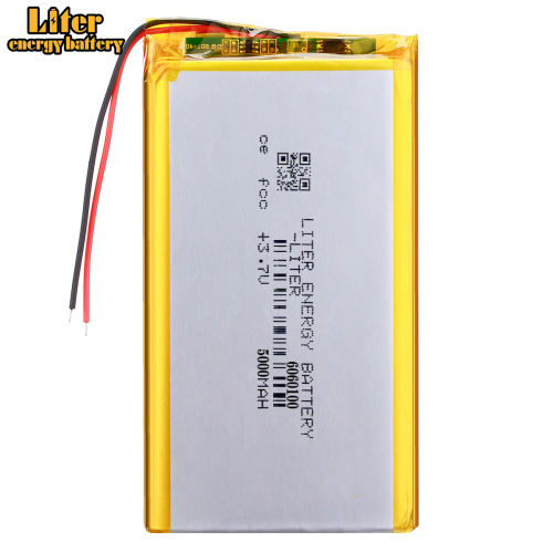 5000mAh 3.7V 6060100 Liter energy battery  Lithium Polymer Battery For MP4 MP5 Tablet DVD MID Digital Product