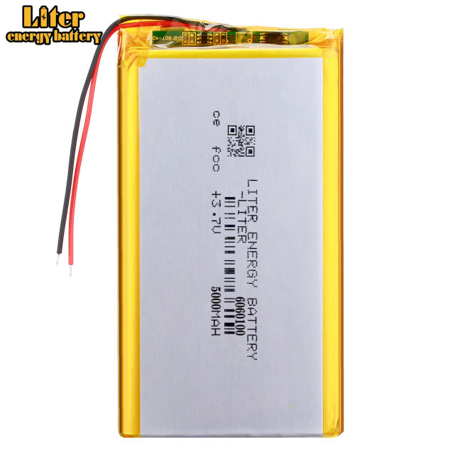 5000mAh 3.7V 6060100 Liter energy battery  Lithium Polymer Battery For MP4 MP5 Tablet DVD MID Digital Product