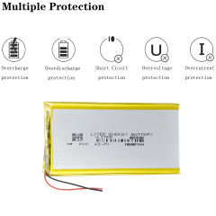 3.7V lithium polymer battery 8873130 10000mAh Rechargeable Li-ion Cell For Tablet DVD  MID PDA  Liter energy battery