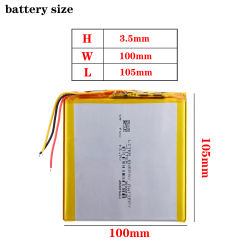 3 line 3.7V,4500mAH 35100105 Liter energy battery (polymer lithium ion battery) Li-ion battery for tablet pc 7 inch 8 inch 9inch