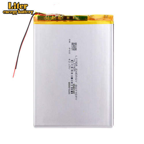 3.7v 6000mah 3580140 Liter energy battery  li-ion para v88,  v971 m9 tablet pc
