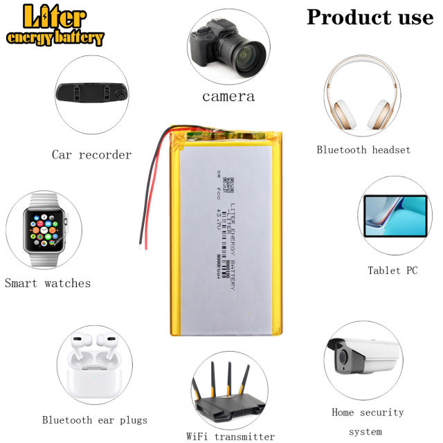 3.7V,8000mAH,9060100 BIHUADE polymer lithium ion / Li-ion battery for GPS,mp3,mp4,mp5,dvd,model toy mobile