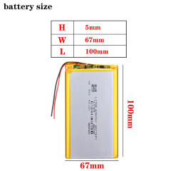 3.7v 5067100 4800mAh Polymer lithium ion Battery Liter energy battery for 8 inch 9inch Tablet PC Hi8 hi8 pro xv8 DVD DVR