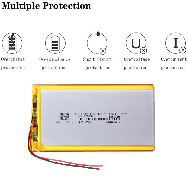 3.7V,8000mAH,9060100 BIHUADE polymer lithium ion / Li-ion battery for GPS,mp3,mp4,mp5,dvd,model toy mobile
