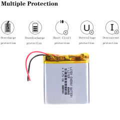 3.7V 404045 680mah Liter energy battery polymer lithium battery  With PCB For MP3 MP4 MP5 GPS Power Bank DVD Camera