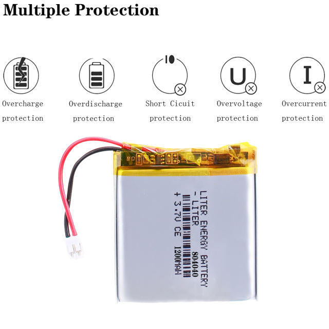 3.7V 804040 1200mAh Liter energy battery polymer lithium battery Rechargeable Li-ion Cells For Camera MP3 MP4 MP5 GPS DVD LED Light