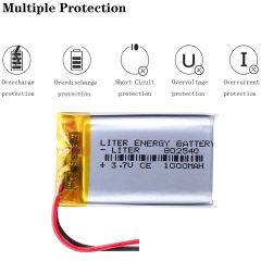 3.7V 750MAH 802535 BIHUADE polymer battery For GPS MP3 MP4 MP5 LED Light PDA speakers small toy Rechargeable Li-ion Cell