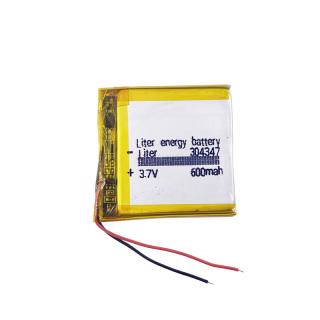 3.7V lithium polymer battery 304347 600mah  Liter energy battery MP3 MP4 MP5 GPS Bluetooth little toy game