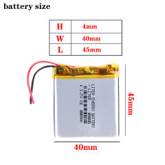 3.7V 404045 680mah Liter energy battery polymer lithium battery  With PCB For MP3 MP4 MP5 GPS Power Bank DVD Camera