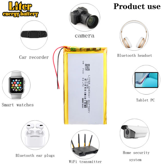 8565113 8000mAh Li-ion 3.7V BIHUADE Rechargeable Battery Lithium Polymer With PCM Backup Power Digital Products Tablet