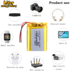 903040 1200MAH 3.7V polymer square lithium battery LED lamp breast pump sterilizer