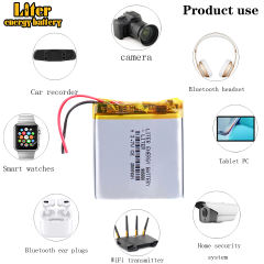 3.7V 805050 2500mah Liter energy battery lithium polymer battery for 7 inch MP4 MP5 navigator security products