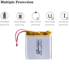 3.7V 805050 2500mah Liter energy battery lithium polymer battery for 7 inch MP4 MP5 navigator security products