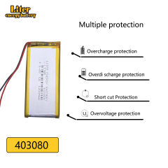 3.7V 1200mAh 403080 Liter energy battery Rechargeable Battery  For Mp3 MP4 MP5 GPS mobile bluetooth