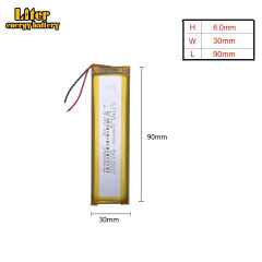 3.7V,2500mAH 603090 Liter energy battery Polymer lithium ion / Li-ion battery for tablet pc BANK,GPS,mp3,mp4