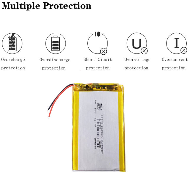 803759 3.7V 2000mAh Liter energy battery Rechargeable Lithium Polymer Battery For Mobile Power Bank DIY Tablet