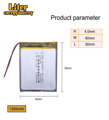 3.7V,1300mAH 404050 Liter energy battery Polymer lithium ion battery for TOY,POWER BANK,GPS,mp3,mp4,mp5 speaker