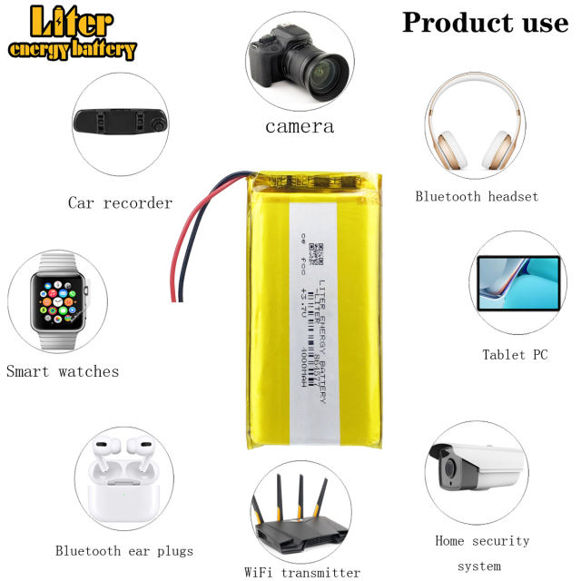 3.7 v lithium polymer battery 4000 mah 864577 mobile power supply tablet 7 'tablet
