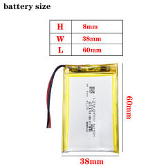 803860 3.7V 2000MAH Liter energy battery Li-ion battery for tablet pc 7 inch 8 inch 9inc MP3 E-book bluetooth headset