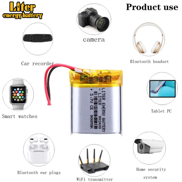 3.7V,900mAH,902830 BIHUADE Polymer lithium ion / Li-ion battery for TOY,POWER BANK,GPS,mp3,mp4