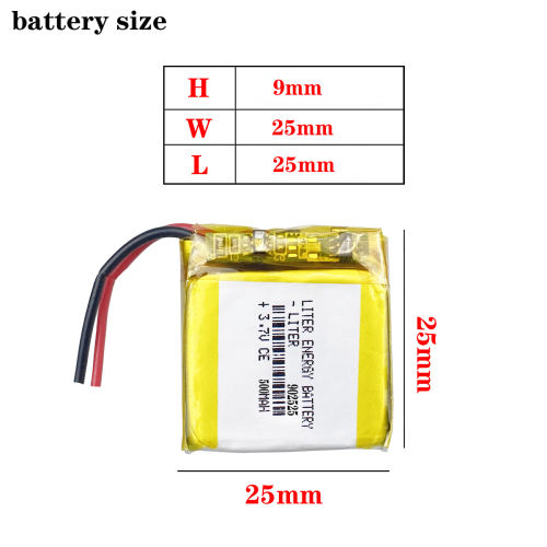 902525 polymer lithium battery 3.7v 500mah smart doorbell lock water cup whitening instrument factory price direct sale