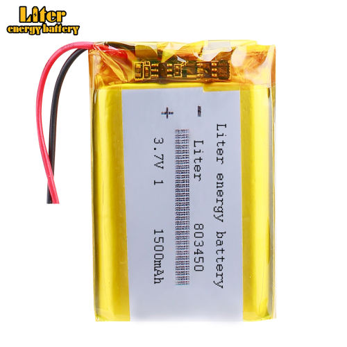 3.7V 1500mAh 803450 Liter energy battery Lithium Polymer LiPo Rechargeable Battery With PCB For Mini Fan MP4 MP5 GPS Toy PDA