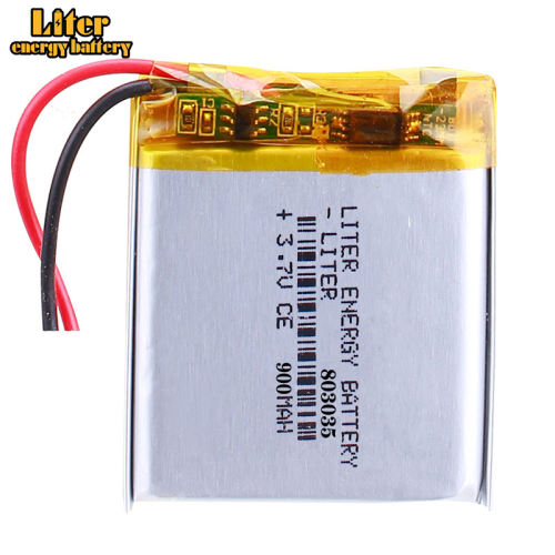 3.7V 803035 900MAH BIHUADE Rechargeable Li-ion Battery For Mini Fan MP3 MP4 GPS sound camera driving recorder