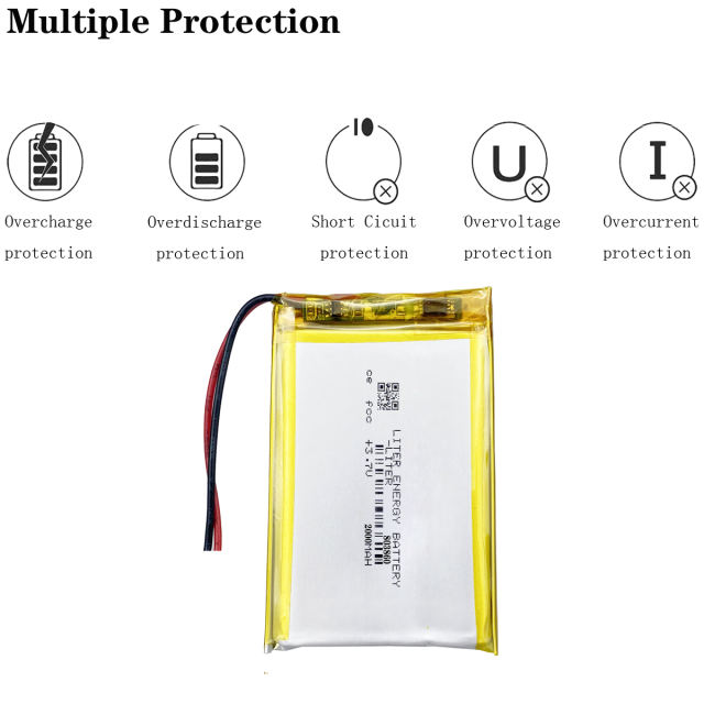 803860 3.7V 2000MAH Liter energy battery Li-ion battery for tablet pc 7 inch 8 inch 9inc MP3 E-book bluetooth headset