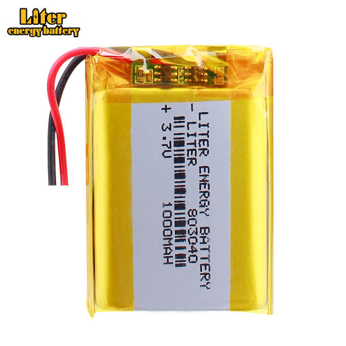 3.7V 803040 1000mAH Liter energy battery polymer lithium batteries For MP4 MP5 GPS  Camera Tablet PC intercom