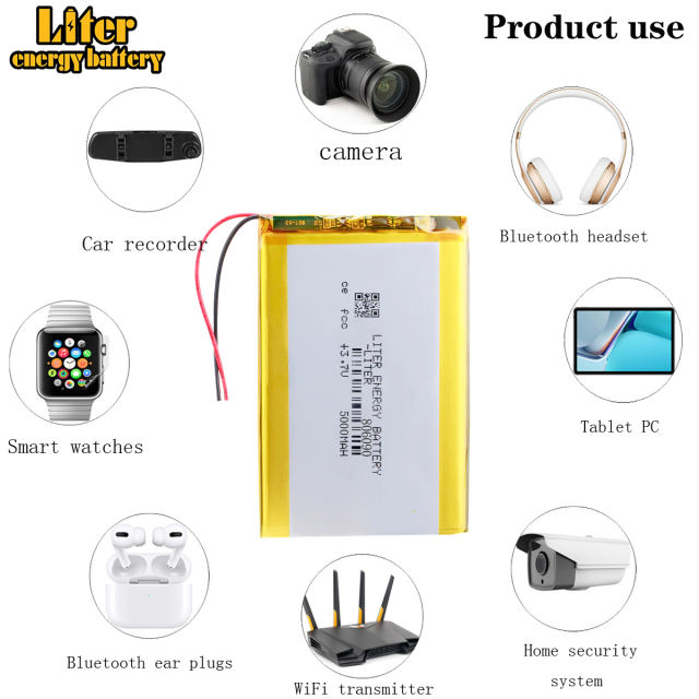 3.7V polymer lithium battery 806090 5000mAh mobile power charging treasure built-in large capacity electric core general rechargeable