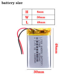 Liter energy battery 803048 3.7V 1200MAH lithium polymer battery 803050 GPS navigator game sound